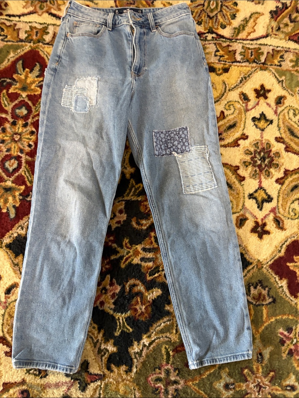 Hollister Light Blue Patchwork Jeans